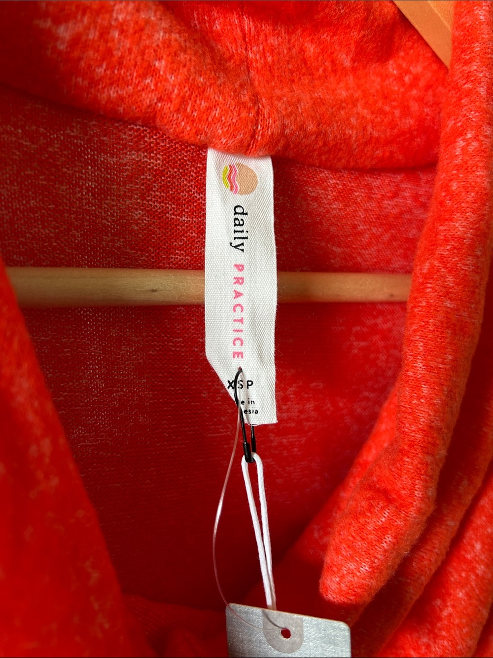 NWT! Daily Practice by Anthropologie Orange Draped Cowl Neck Sweater Dress - Picture 3 of 10